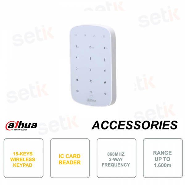 Clavier sans fil - 15 touches - Lecteur de carte IC - 868Mhz