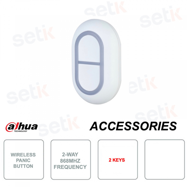 Pulsante antipanico wireless a due tasti - Frequenza 868Mhz