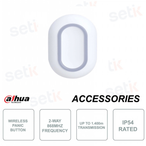 Pulsante Antipanico Wireless Dahua 868 MHz IP54 con Allarme Remoto