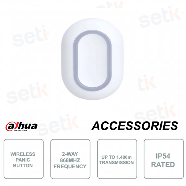 Pulsante Antipanico Wireless Dahua 868 MHz IP54 con Allarme Remoto