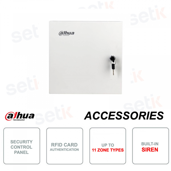 Centrale d'alarme filaire Dahua ARC3008C – 8 zones extensibles et notifications SMS