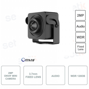 Day&Night IP ONVIF® mini camera - 2MP - 3.7mm fixed lens - WDR - Audio - Indoor