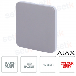 Botón único para LightSwitch de 1 elemento / 2 vías Ajax Grey