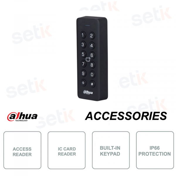 Contrôle d'accès - Lecteur de carte IC - Mot de passe - RS485 - Wiegand - Chien de garde