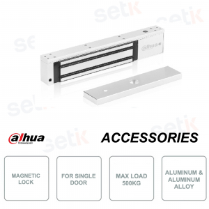 Cerradura magnética - En aluminio - Máximo 500Kg