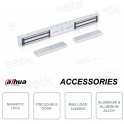 Cerradura electromagnética para puertas dobles - 500Kg por puerta