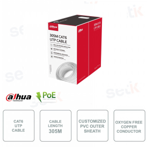 UTP-CAT6-Netzwerkkabel – 305 Meter – PoE-kompatibel – PVC-Mantel