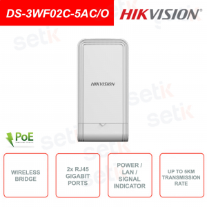 Puente inalámbrico - Exterior - 867 Mbps máx. - Alcance hasta 5Km - 2xRJ45 Gigabit