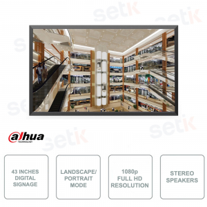 Digital Signage LED - 43 Pollici per affissione - FUll HD 1080p - 8ms