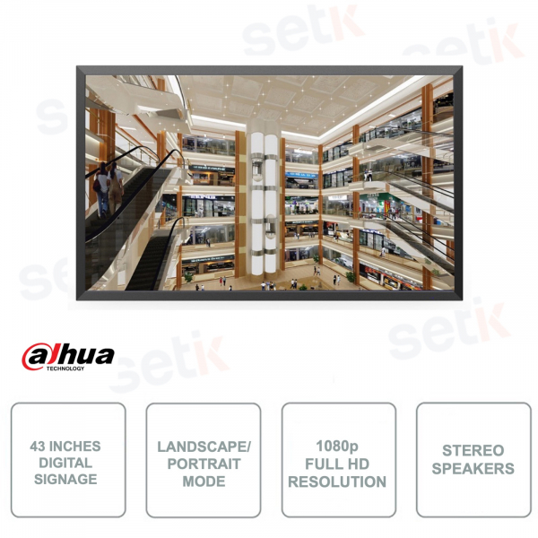 Digital Signage LED – 43 Zoll für Werbetafeln – Full HD 1080p – 8 ms
