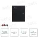 Controllo Accessi - RS485 e Wiegand - 4 varchi - Lettore schede - Lettore impronte - Password