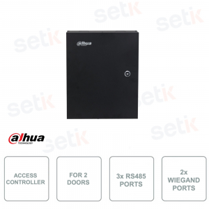Control de acceso - RS485 y Wiegand - 2 puertas - Lector de tarjetas - Lector de huellas dactilares - Contraseña