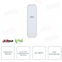 Wireless bridge - 2.4Ghz - 5Ghz - Integrated antenna -Supports PoE - Range up to 3km