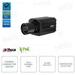 Cámara Térmica IP POE - 400x300 - lente 13mm - Detección de análisis de temperatura