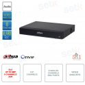 XVR IP ONVIF - 5in1 - Fino a 8MP 4K Ultra HD - 8 canali coassiali e 8 canali IP - Audio e Allarme - Video Analisi