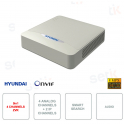 ZVR IP ONVIF 4 canaux - 5en1 - Jusqu'à 8MP 4K Ultra HD - 2 canaux IP et 4 canaux analogiques - Audio