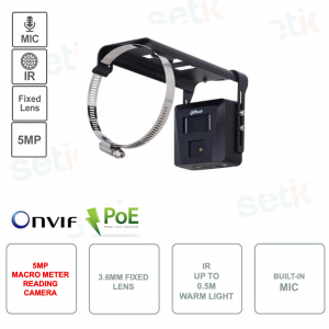 Caméra Dahua IPC-HUM8531M-V-LED 5MP avec objectif 3,6 mm et WDR 120 dB