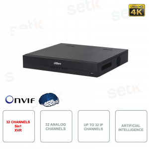 XVR 5in1 IP ONVIF - 32 canali analogici e 32 canali IP - Fino a 4K - Intelligenza artificiale - IoT - POS