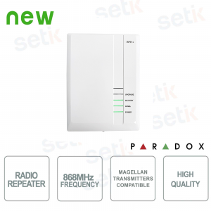 868 MHz Ripetitore Radio per rilevatori e accessori senza fili - Allarme Paradox