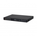 Dahua Switch di rete 16 PoE Managed Gigabit Layer 2 - 20 Porte - 2 SFP - Fino a 250M