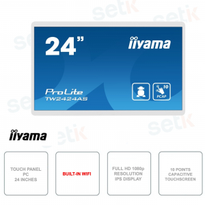 Monitor Touchpanel PC 24 pollici IPS Full HD Touchscreen capacitivo PCAP 10 punti Android WiFi 24/7