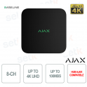 Ajax NVR Nero 8 Canali – Network Video Recorder 4K per Videosorveglianza Ajax