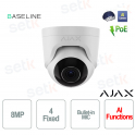 Ajax TurretCam 8MP Blanc avec objectif 4 mm et IA