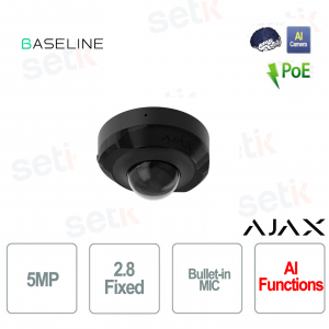 Ajax DomeCam mini 5MP with 2.8mm Lens Black