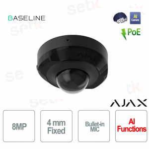 Ajax DomeCam mini 8MP with 4mm Lens Black