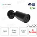 Ajax BulletCam – 5MP AI IP Camera with 4mm Lens, 50m IR, Black, WDR and Object Recognition
