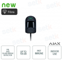 Ajax Superior CombiProtect Fibra Nero – Sensore PIR e Rottura Vetri Cab­lato Professionale