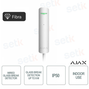 Superior GlassProtect Fibra Bianco – Sensore Rottura Vetro Ajax con Tecnologia Fibra
