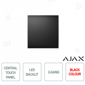 Bouton central pour LightSwitch 2-gang Noir