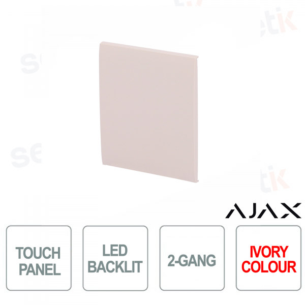 Tasto centrale per LightSwitch 2-gang Ajax Avorio