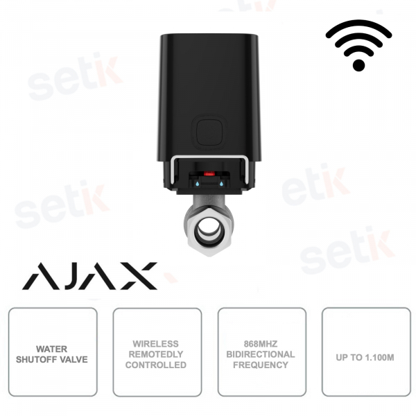 Water cut-off valve - Wireless 868Mhz - Remotely controllable - Black