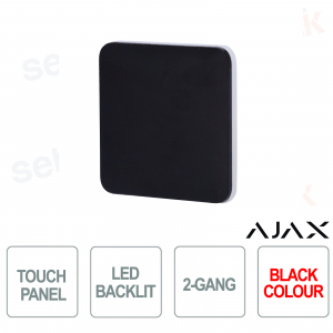 Single button for LightSwitch 2-gang Ajax Black