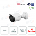 Telecamera IP Dahua 2MP AI con Ottica 2.8mm e Visione Notturna Starlight - Bianca