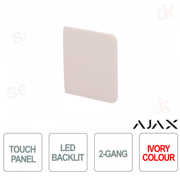 Tasto singolo per LightSwitch 2-gang Ajax Avorio