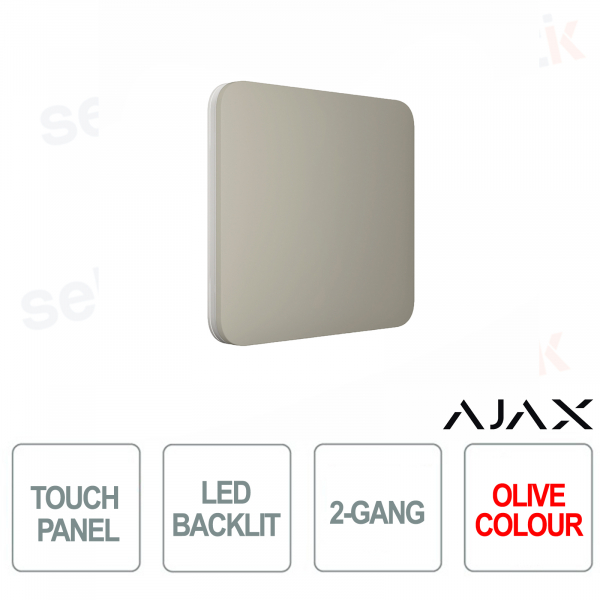 Tasto singolo per LightSwitch 2-gang Ajax Oliva