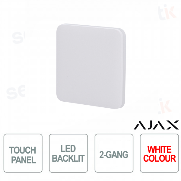 Tasto singolo per LightSwitch 2-gang Ajax Bianco