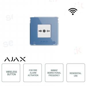 Ajax ManualCallPoint Jeweller Blue – Wireless Manual Button for Alarms and Emergency Scenarios