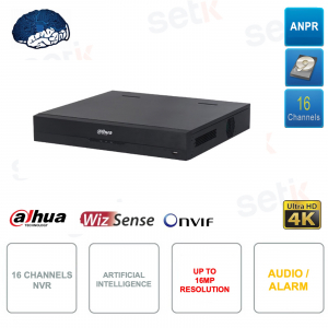 16-Kanal-IP-ONVIF®-NVR – bis zu 16 MP – künstliche Intelligenz – Audio – Alarm