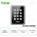 Lecteur RFID EM 125KHz Wiegand RS485 avec clavier- Dahua