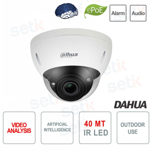 Telecamera Dome IP PoE AI 5Megapixel 2.7-13.5mm Motorizzata WDR