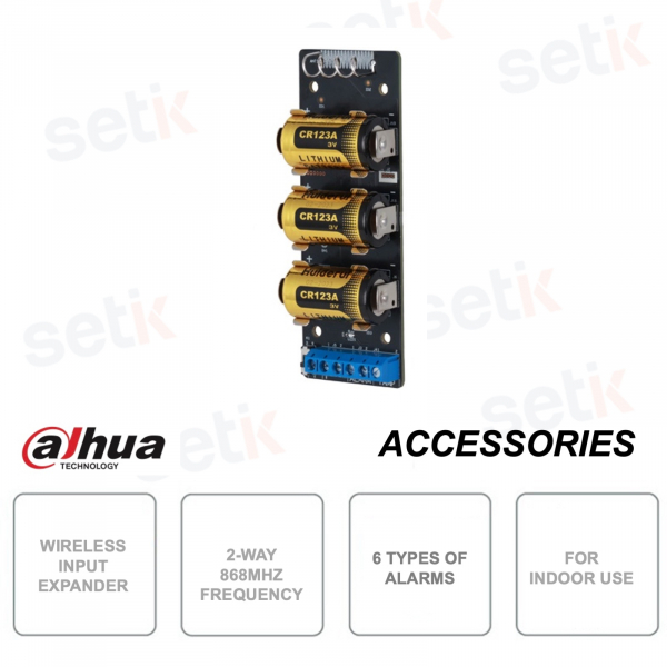 Modulo Wireless per espansione ingressi - 6 tipi di allarme - 868Mhz bidirezionale