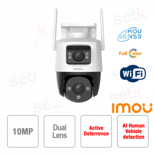 Cámara Imou Cruiser Dual de 10MP con lente dual a todo color IR Imou Sense Wi-Fi