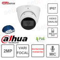 TELECAMERA DAHUA DOME-IP-2MP-VARIFOCAL-WIZSENSE-CON VIDEOANALISI