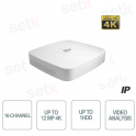 Nvr 16 canali ip 4k 12mpx Ultra HD h265+ audio Dahua
