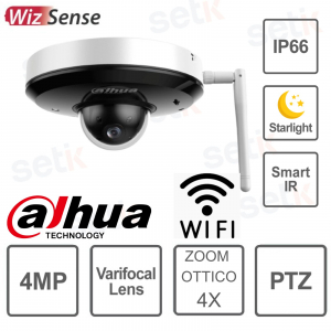 TELECAMERA DAHUA-DOME-4MP-VARIFOCAL-PTZ-IP WIFI-STARLIGHT-WIZSENSE