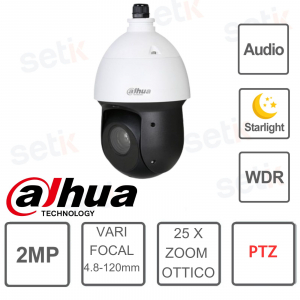 Telecamera HDCVI - PTZ - 2MP zoom 25x -Starlight- IR 100m - Dahua